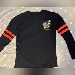 Disney 100 Anniversary Mickey Mouse long sleeve shirt black red small